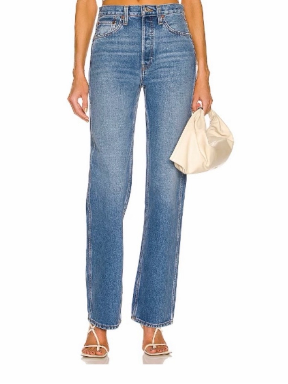 RE/DONE 90's High Rise Loose Jeans in Stoned Azul Size 29